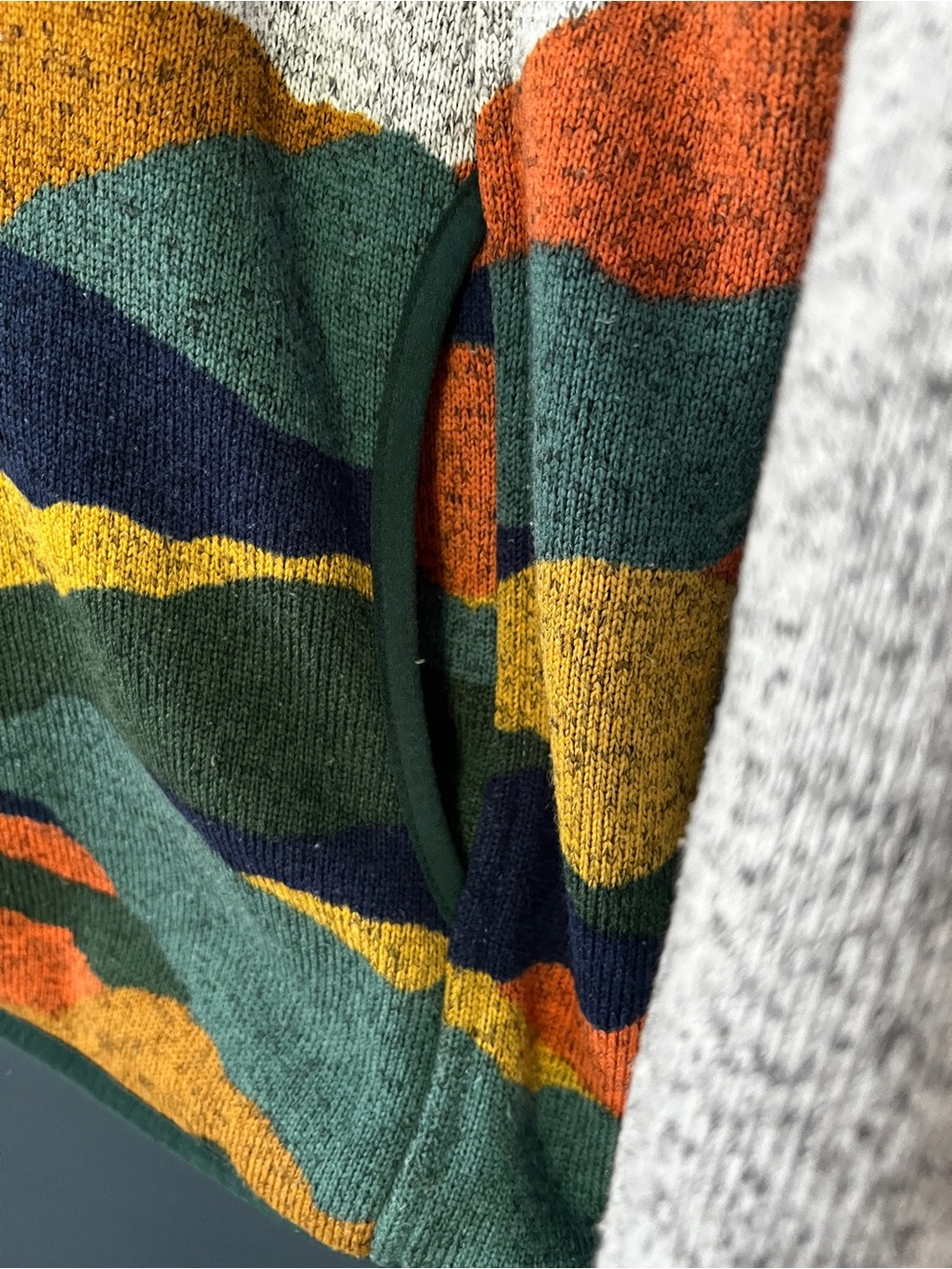 L.L. Bean Women’s Gray Pullover Sweater with Multicolor Mountain Pattern - Picture 3 of 13
